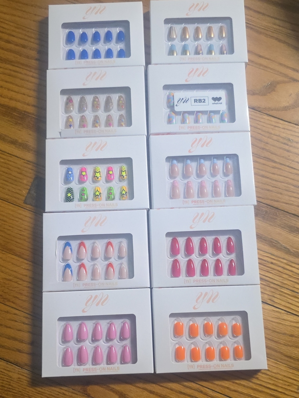 Young Nails Press-On Nail Set 10 Pack Bundle